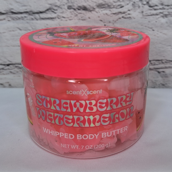 scentXscent 'STRAWBERRY WATERMELON' WHIPPED BODY BUTTER NEW/SEALED FULL SIZE - Picture 2 of 16